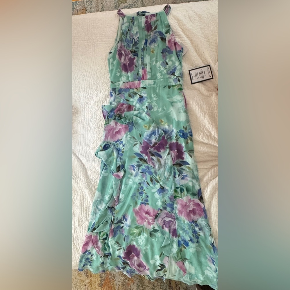 Macy's Floral Dress with Mint and Lavender Accents